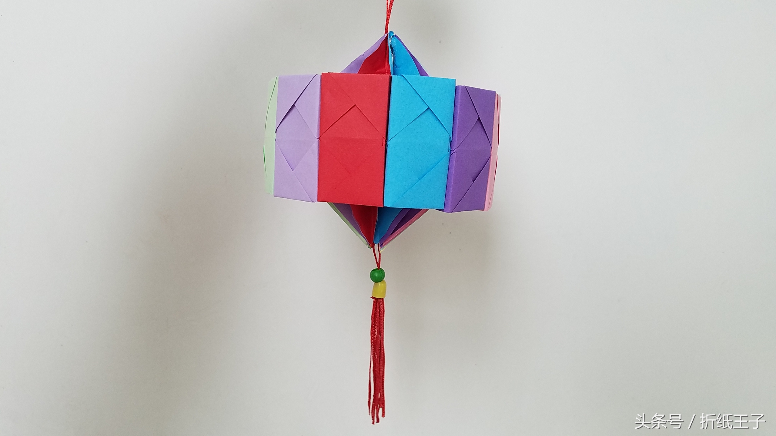 幼儿园折纸大红灯笼教案,国庆折纸灯笼手工作品