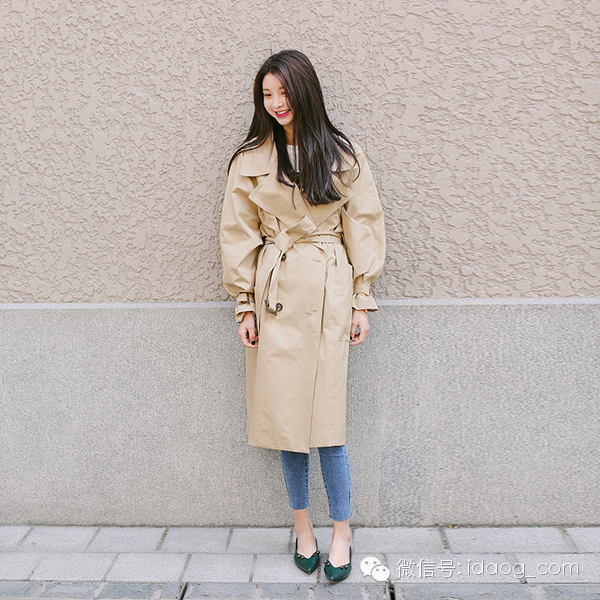 春天女士风衣简单大气,薄款风衣女运动