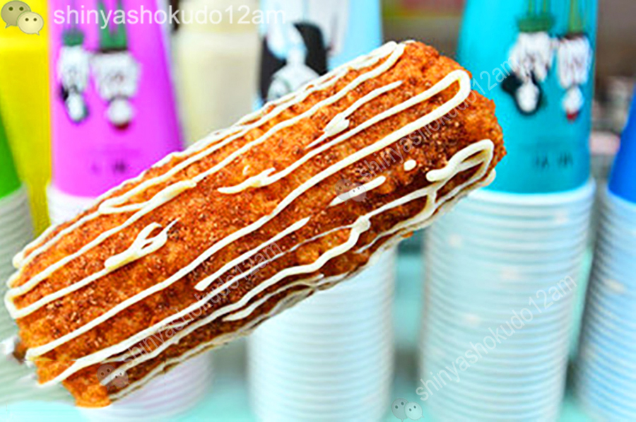 街头小吃玉米芝士,脆皮玉米香肠家常做法