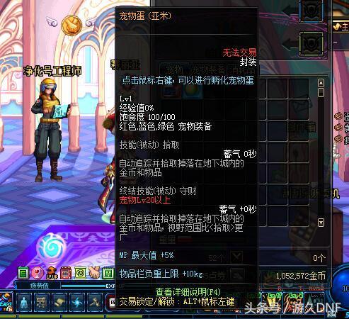 dnf亚米和金钱兔,dnf亚米为什么不捡金币