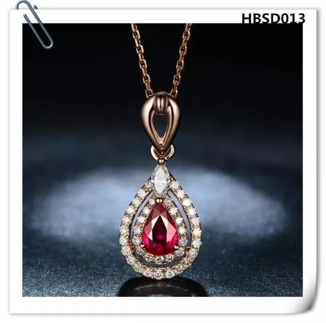 翡翠水滴吊坠款式图片,水滴红宝石吊坠天然彩色宝石正品