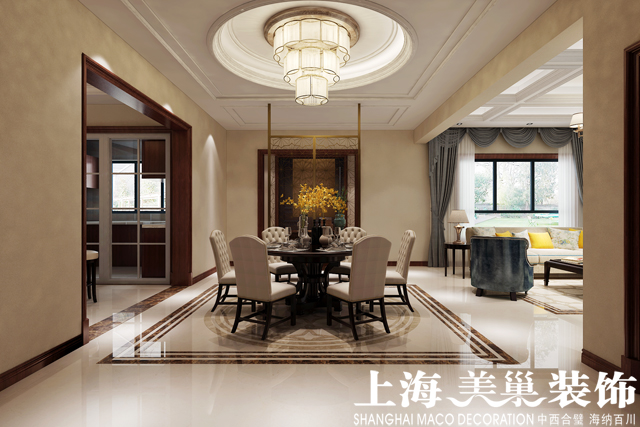 美巢装饰法式效果图,美巢装饰实景图美式风格