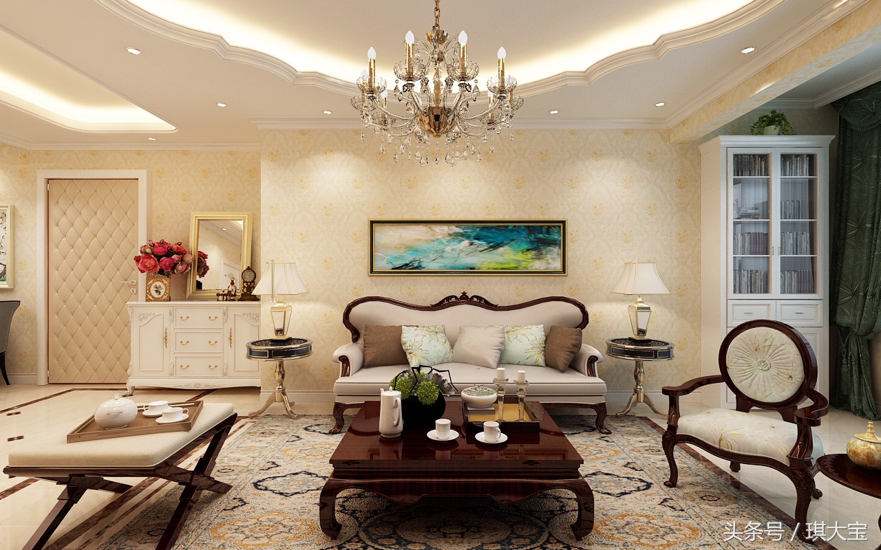 海富臻园三室一厅装修效果,海富房屋整体装修