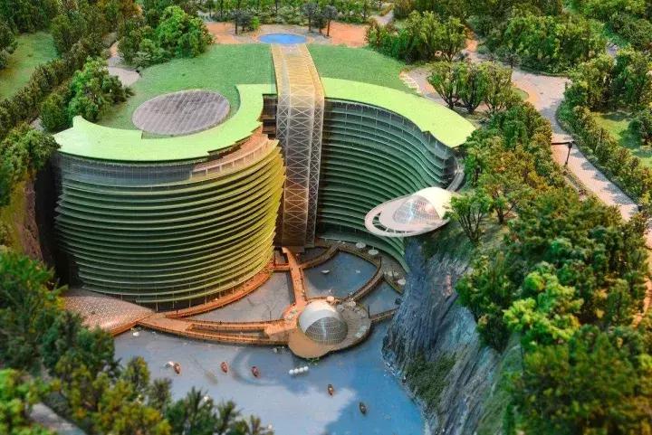 别具一格魔都深坑酒店,魔都深坑下的乌托邦佘山深坑酒店