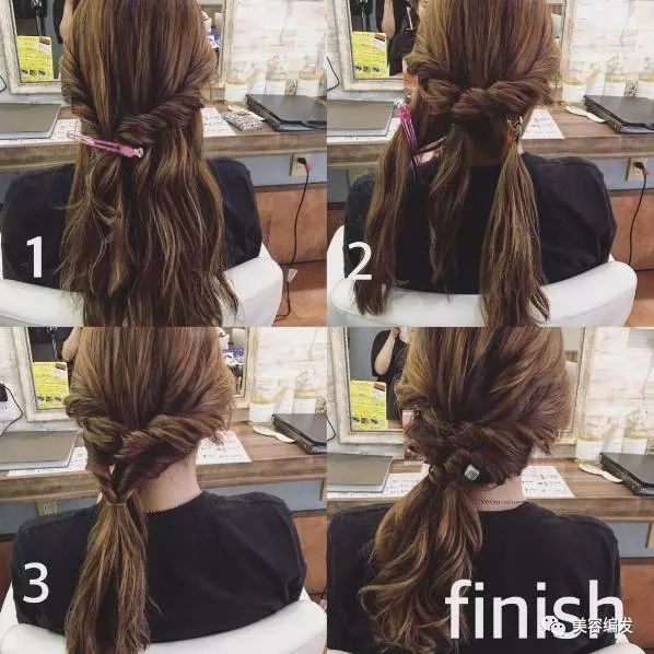 1分钟速成5步唯美森女编发,韩式斜刘海编发图解