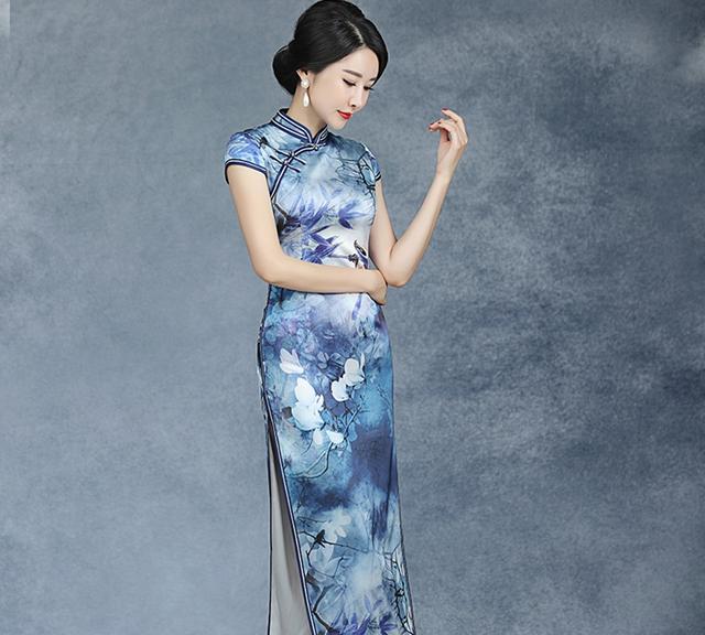 中国风复古金丝绒旗袍神韵,一袭旗袍显示柔美