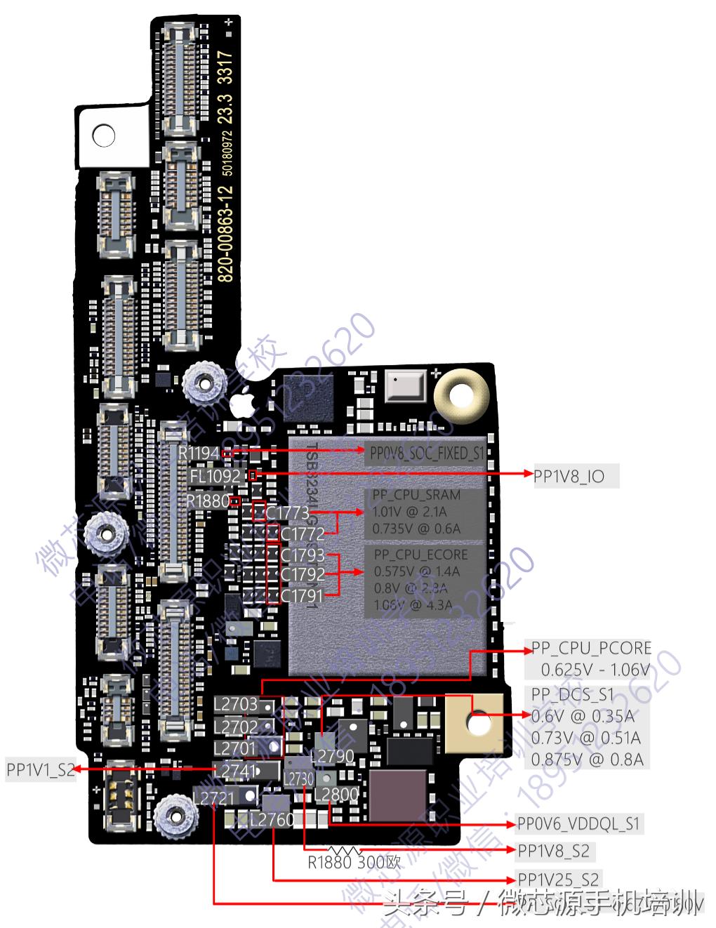iphonex开机电路,苹果x技术