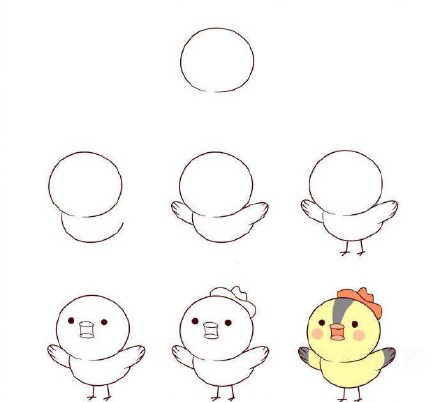 十种鸟类简笔画你看过吗?孔雀鸵鸟猫头鹰都在这里,快收藏教孩子