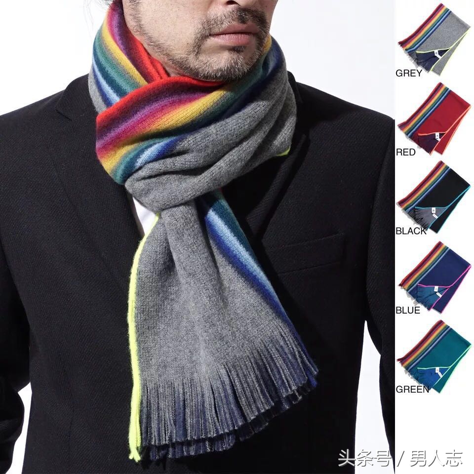 比较长的男围巾怎么戴才好看,毛线围脖怎么打男士围巾