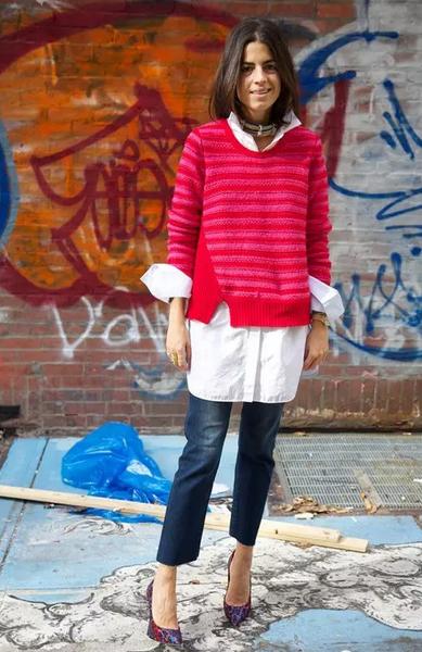 毛衣衬衫最温暖的叠穿套路,毛衣衬衫这么穿时髦炸了