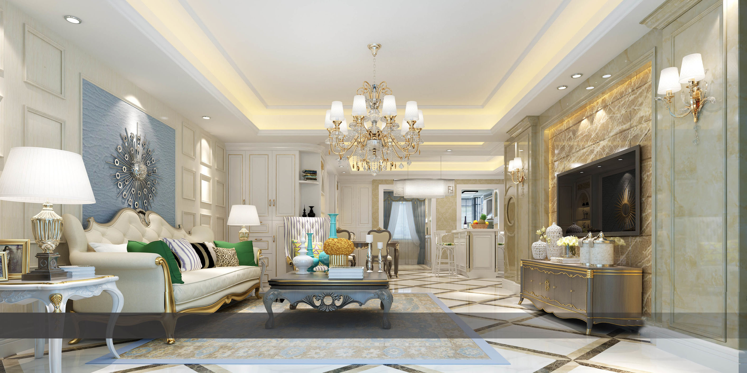 优雅+储物美哭，无锡160平大户型装修来袭，国信观湖湾欧式案例