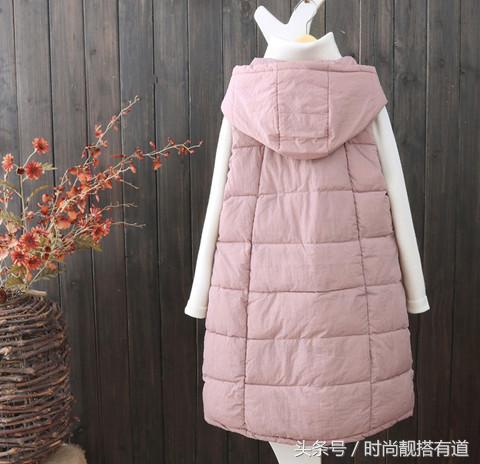 冬天外穿中长款马甲,时髦洋气保暖马甲女