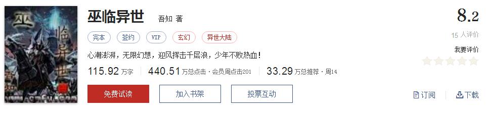 起点8.2分高评分精品网络小说,50本网络小说巅峰神作推荐