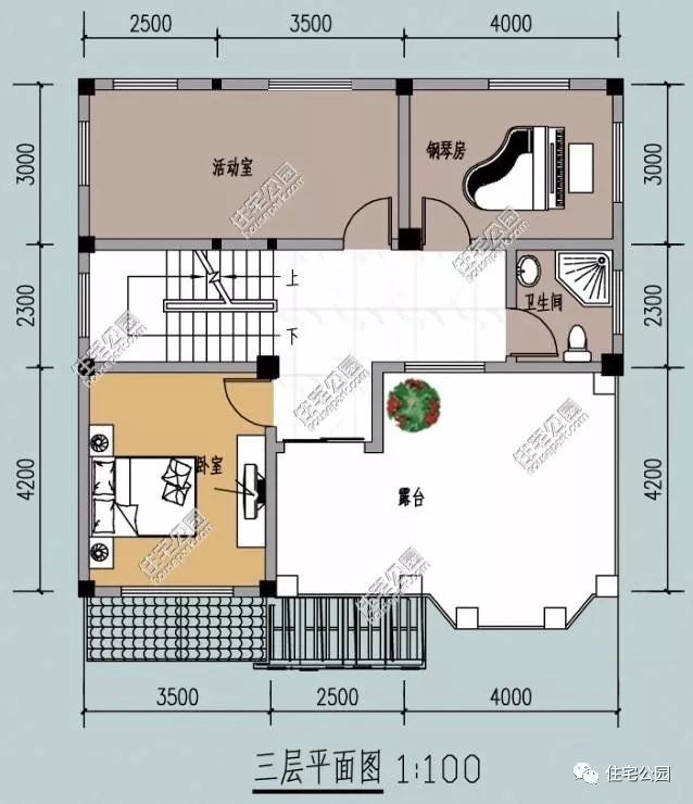 十佳最美农村别墅三层7x12米,农村别墅户型设计大全