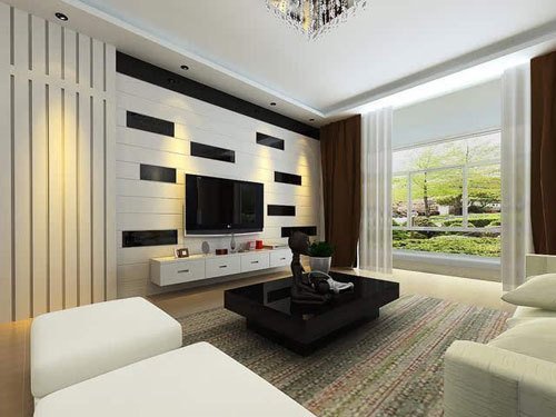 最流行电视背景墙装饰风格效果图,实用好看电视背景墙装修效果图