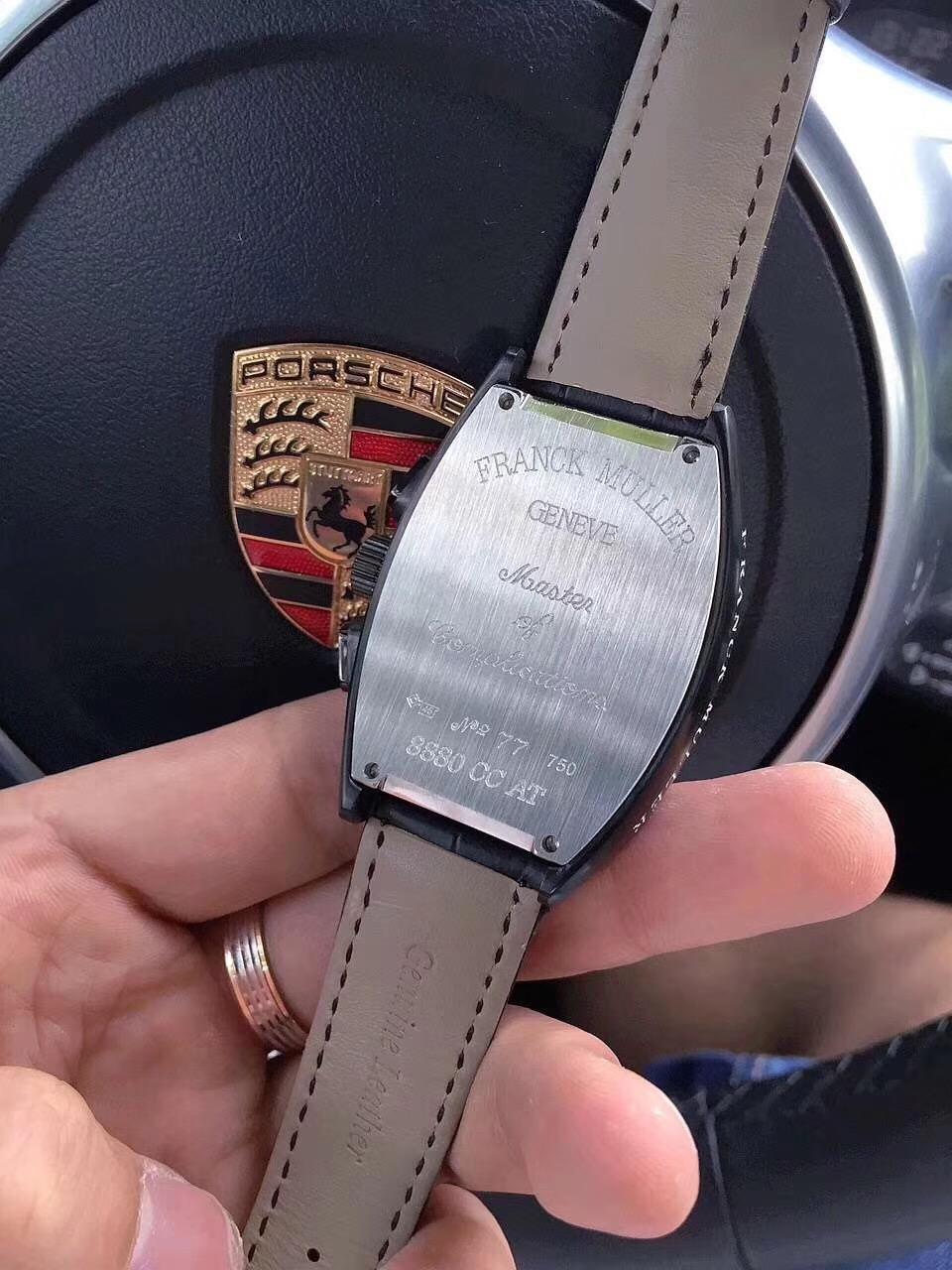 法兰克穆勒7500彩字玫瑰金腕表,法兰克穆勒经典酒桶手表