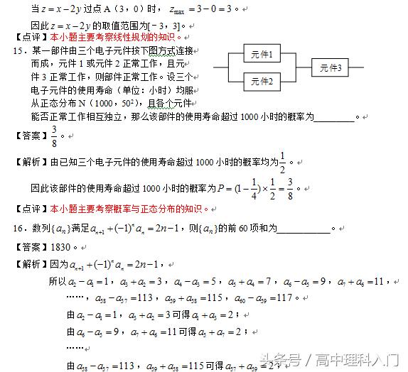 2012年新课标全国卷理科数学,2012全国新课标理科数学