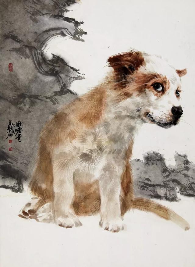画十二生肖里的狗,晁谷画猫