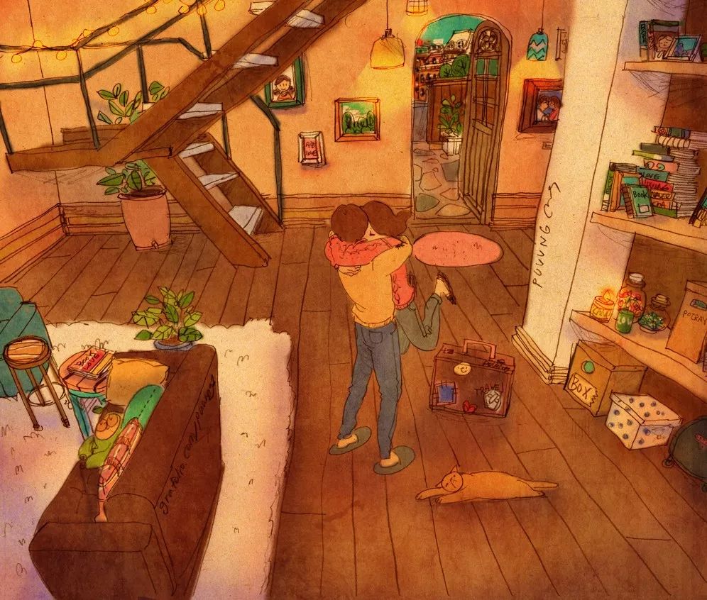 甜到爆的恋爱日常手绘,手绘情侣日常恋爱日记