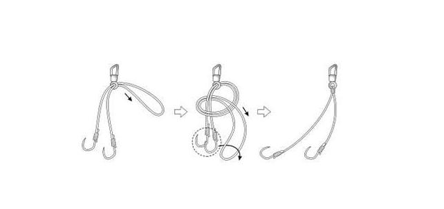 钓鱼钩子线与主线的绑法视频教学,钓鱼打结绑线技巧大全