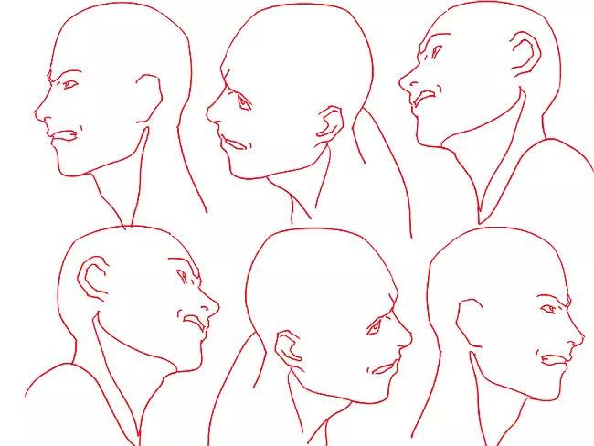 二次元漫画线稿高清图片,手绘二次元动漫少女线稿