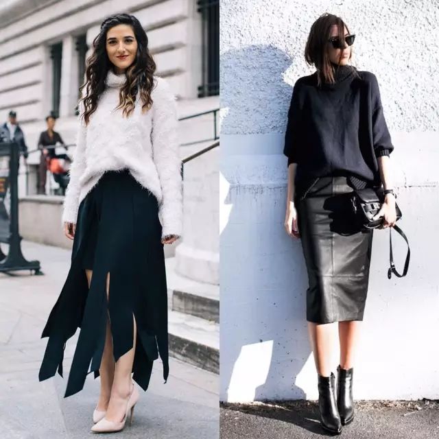 想做个时髦精你选对t恤了吗,秋冬怎么穿裙子好看又不冷