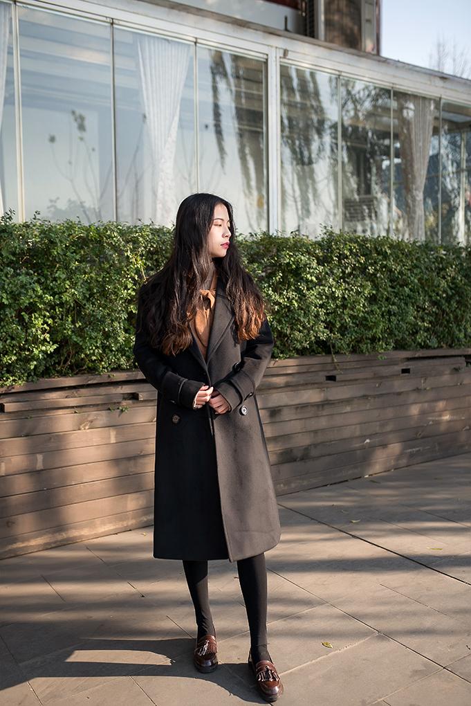 韩国东大门金标双面羊绒大衣精品,韩国东大门原单大衣