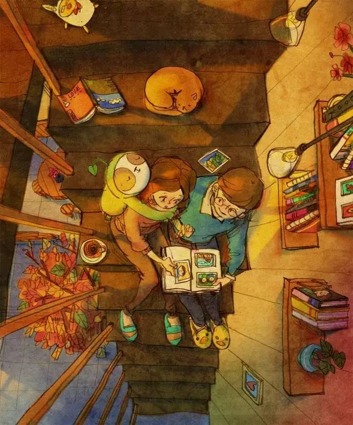 见过这样秀恩爱的吗？韩国艺术家温馨插画