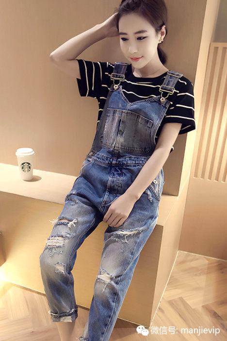 背带裤穿着显年轻活泼 (小个子特别时髦显嫩的背带裤)