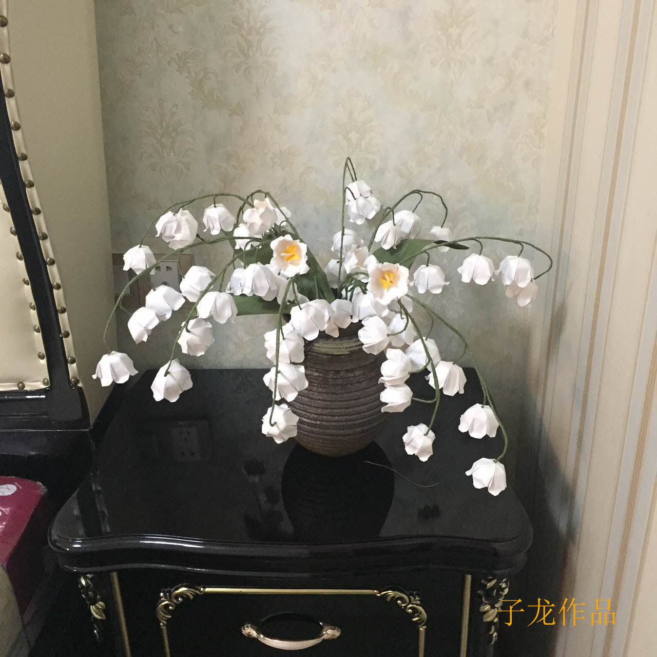 铃兰花灯折纸教程,铃兰折纸花束