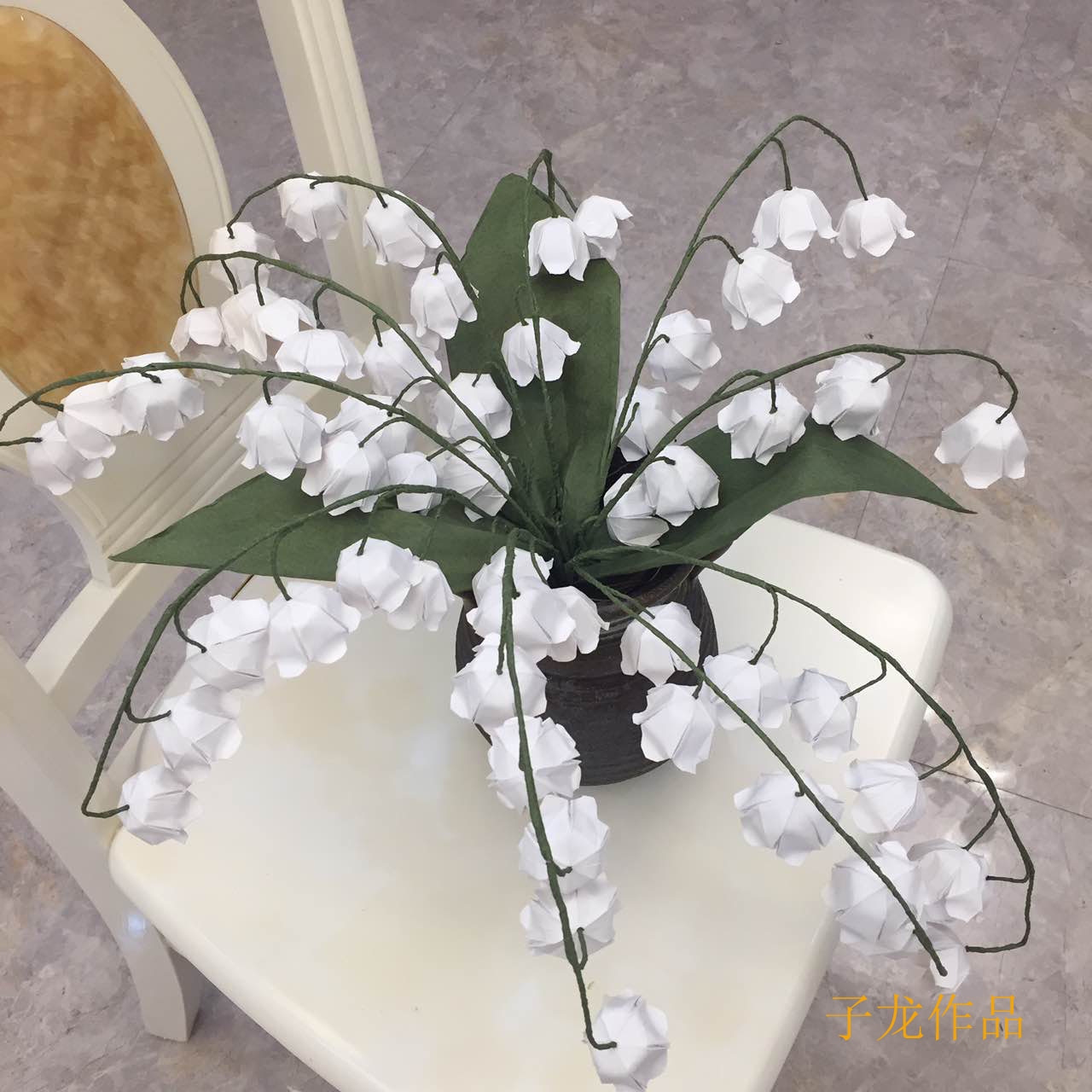 铃兰花灯折纸教程,铃兰折纸花束