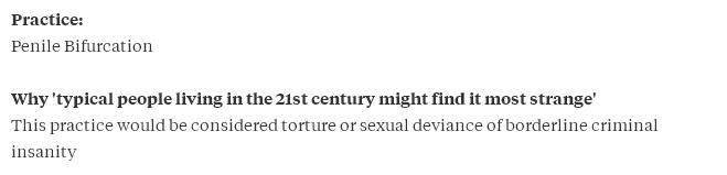 外国人讲述在二十一世纪发现最为奇怪的习俗、传统或信仰的是··