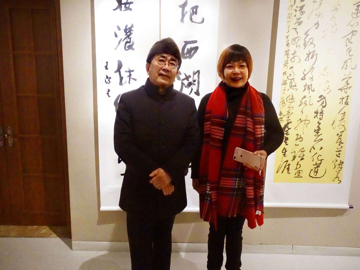 韩煜书法展在中国,韩煜和他的书法创作团队