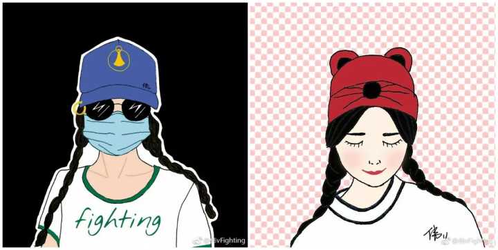 q版婚礼logo头像设计,插画头像手绘婚礼