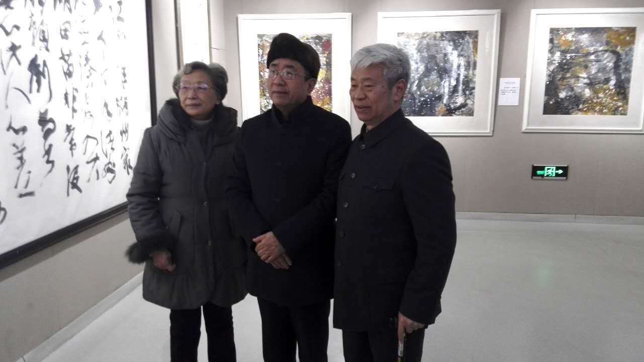 韩煜书法展在中国,韩煜和他的书法创作团队