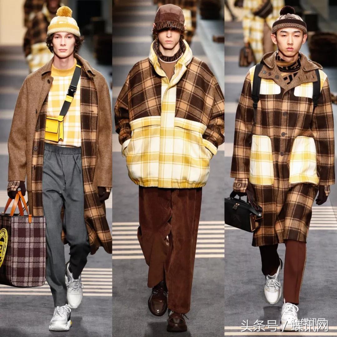 2020秋冬男装周fendi的时髦黄与黑,fendi2018秋冬男装