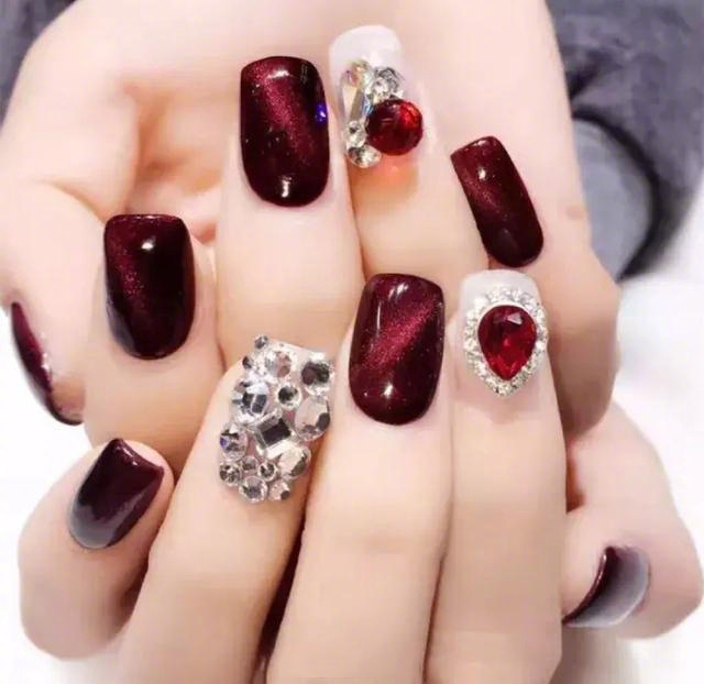 超好看的少女系美甲,适合直女的美甲