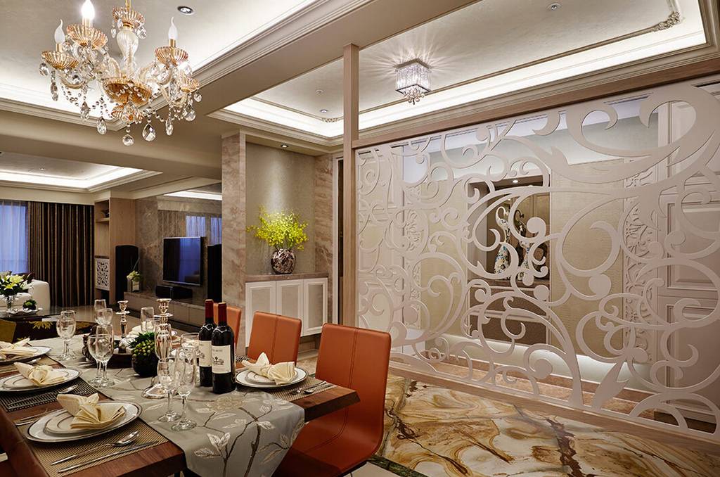 餐厅30公分屏风隔断现代简约,2021厨房餐厅隔断柜效果图大全