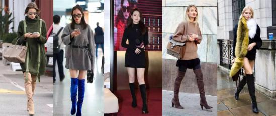 杨幂的同款细高跟过膝长靴图片,迪丽热巴杨幂过膝长靴