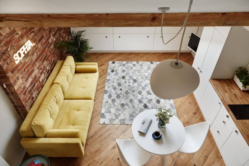 出租房小户型沙发背景墙装饰,单身公寓沙发背景墙效果图