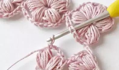 用毛线做泡芙花毯,泡芙花毯钩织教程