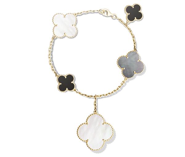 VCA梵克雅宝四叶草古典系列5花手链