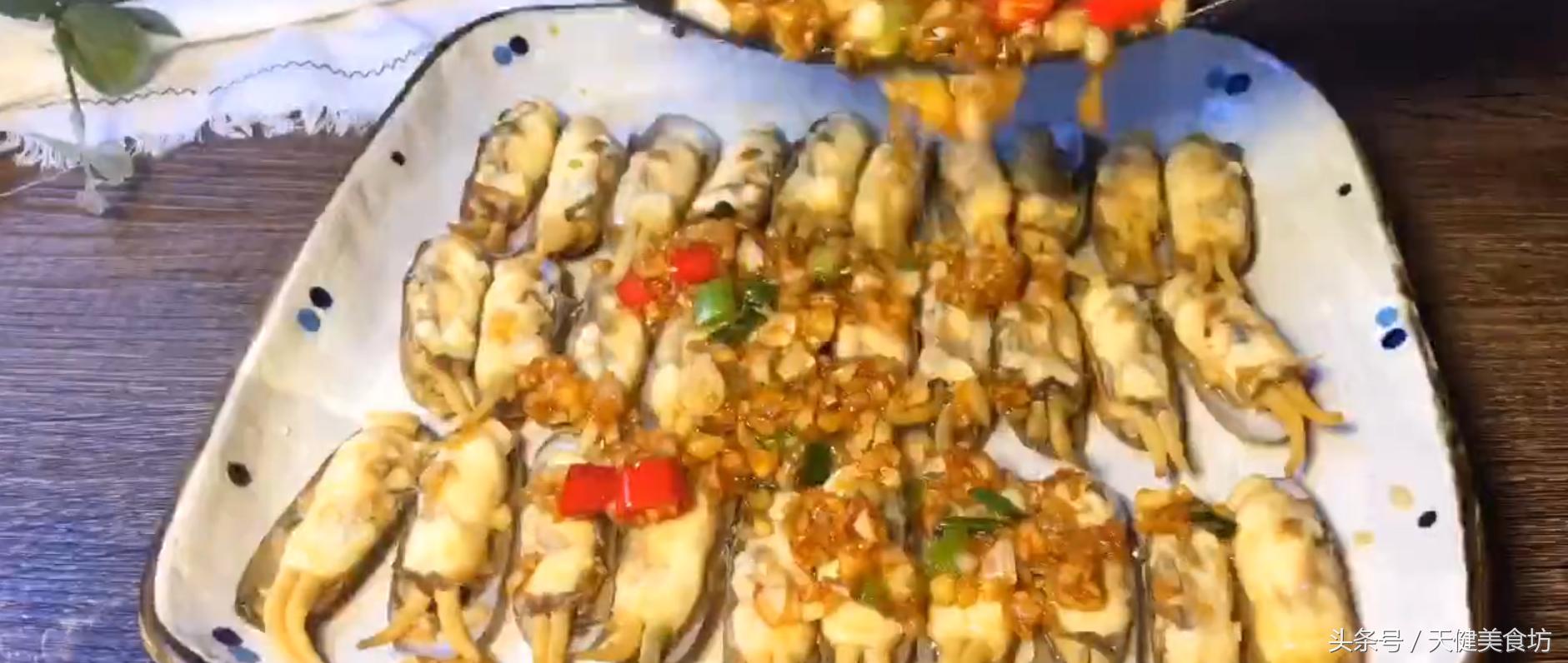 蛏子最美味的做法葱油蛏子,蛏子的清洗与蒜蓉蛏子家常做法