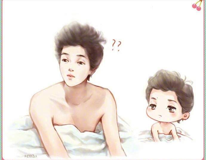鹿晗最可爱的照片漫画,鹿晗和他儿子动漫图片