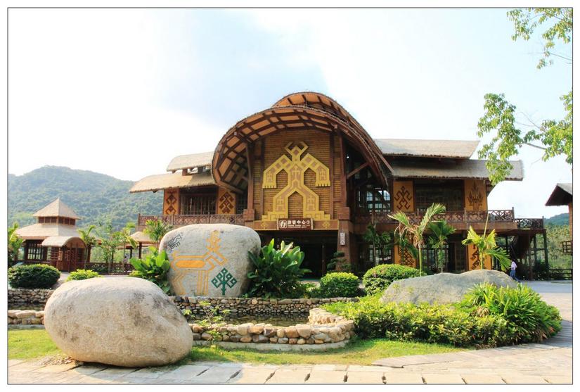 海南三亚槟榔谷的美景,三亚槟榔谷游记