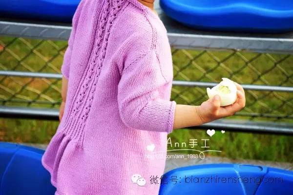 彩虹色针织女童开衫教程,春天宝宝开衫教程