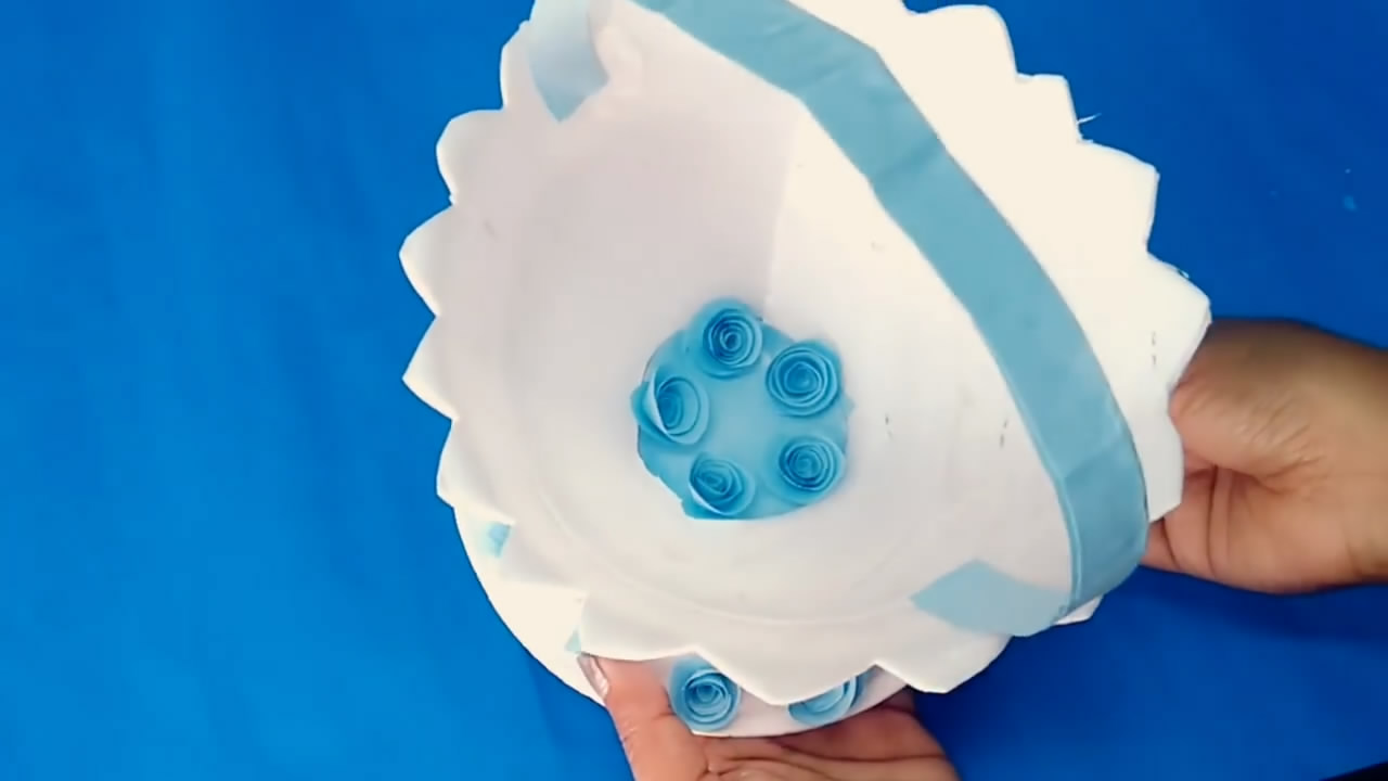 没有纸盘怎么做花篮,纸盘花篮手工制作