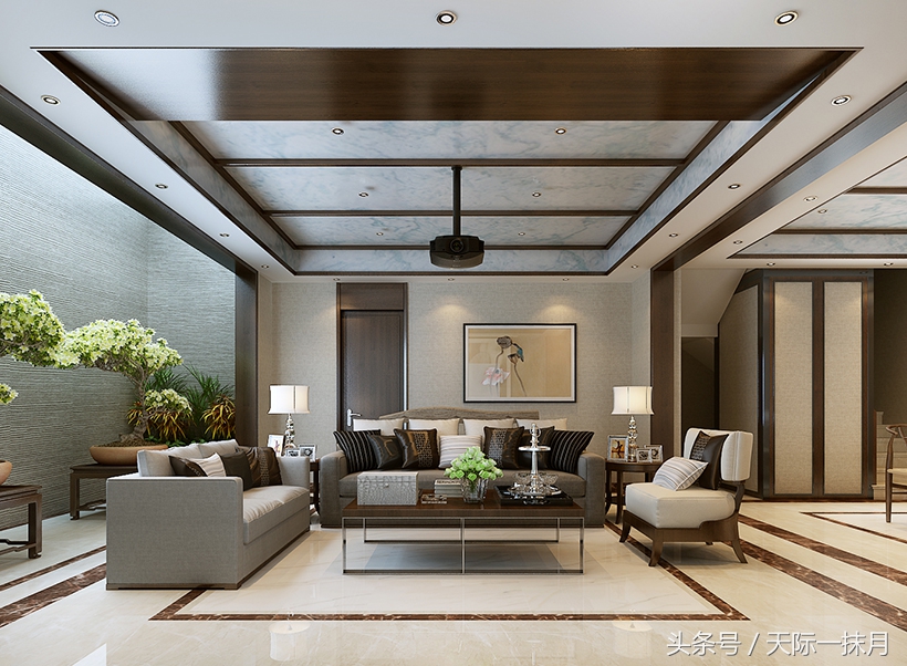 漫山香墅135平样板间,禅意中式别墅装修设计