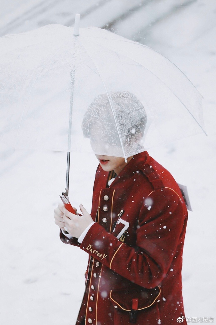 鹿晗维也纳晒照雪中,鹿晗雪中撑伞漫步完整版