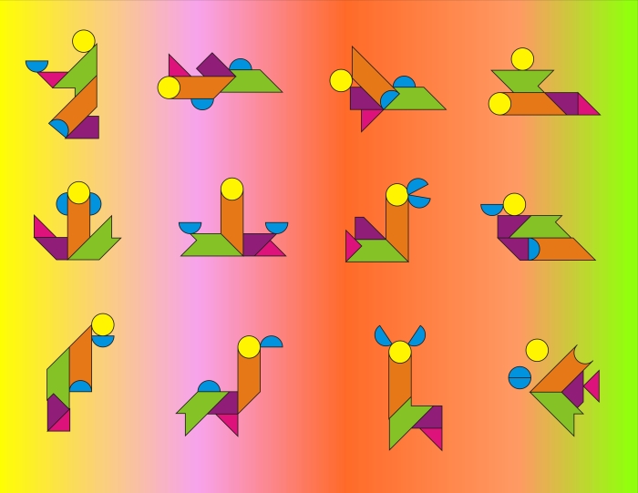 益智玩具七巧板原来的样子,七巧板玩具怎么玩体现层次性